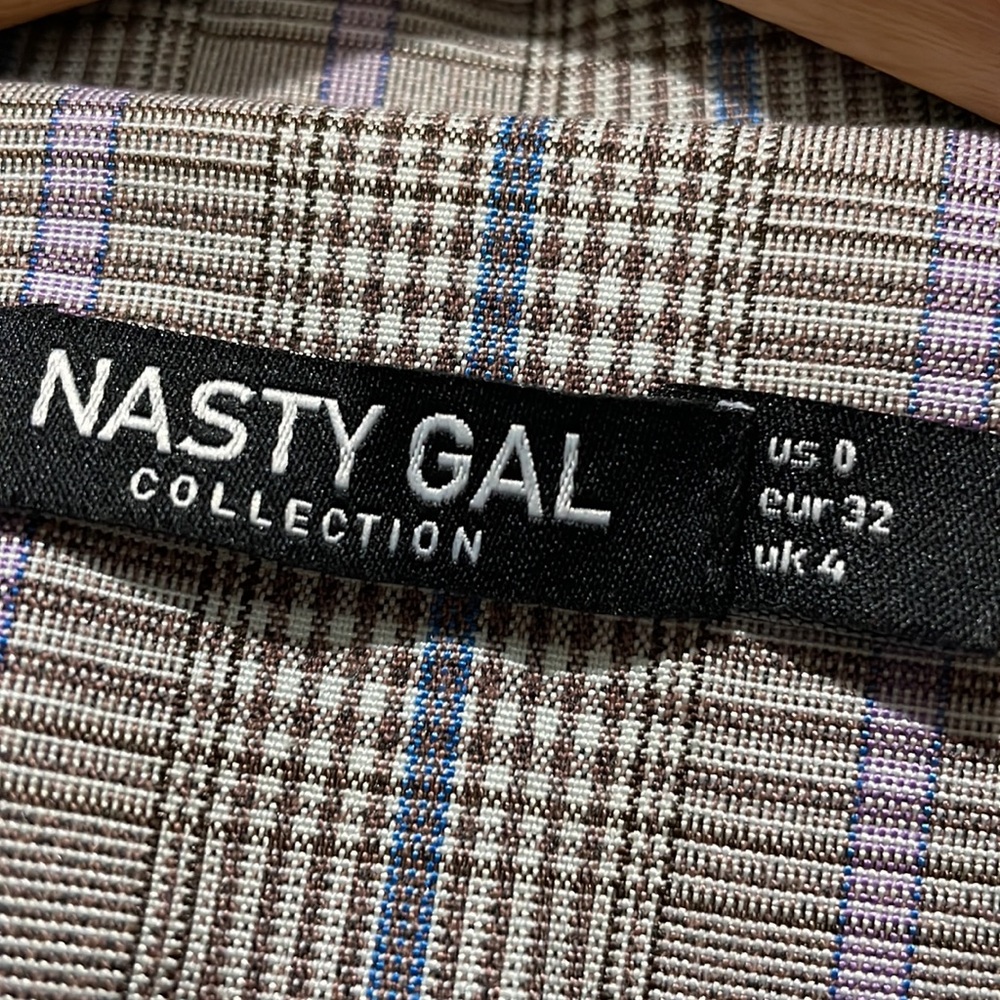 Nasty Gal The Morning After check oversized blazer - Picture 3 of 5